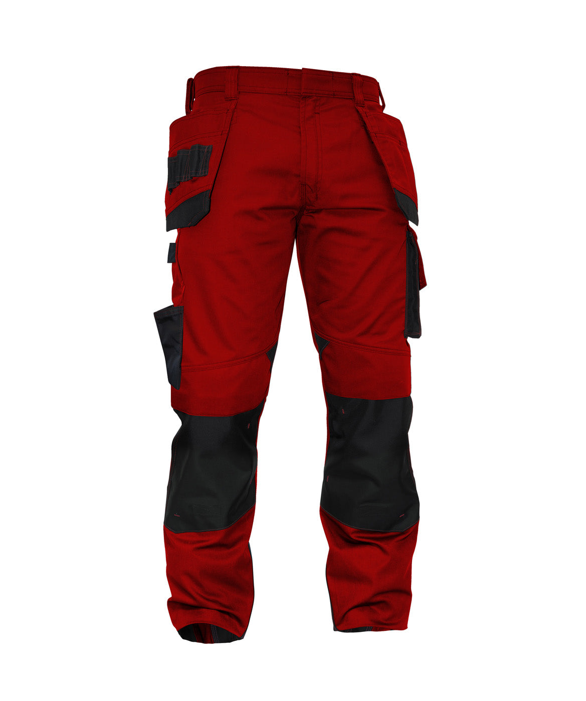 DASSY® Magnetic Multitaschen-Bundhose mit Kniepolstertaschen rot/schwarz