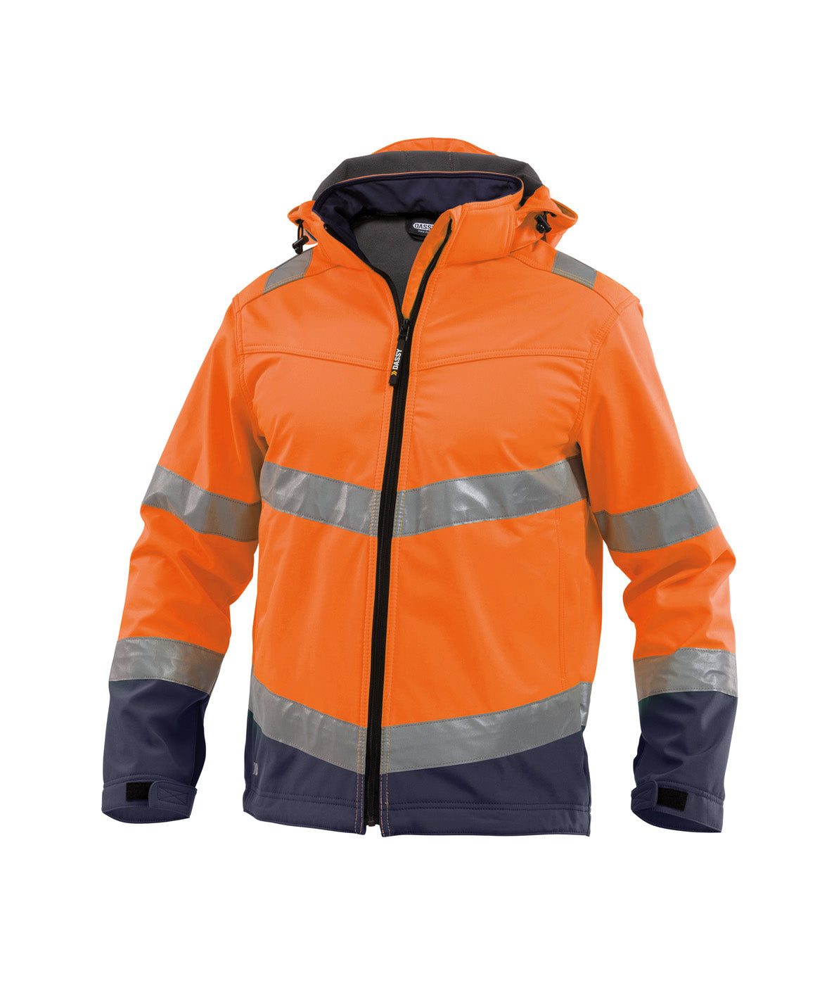 DASSY® Malaga Warnschutz softshell-Jacke neonorange/dunkelblau