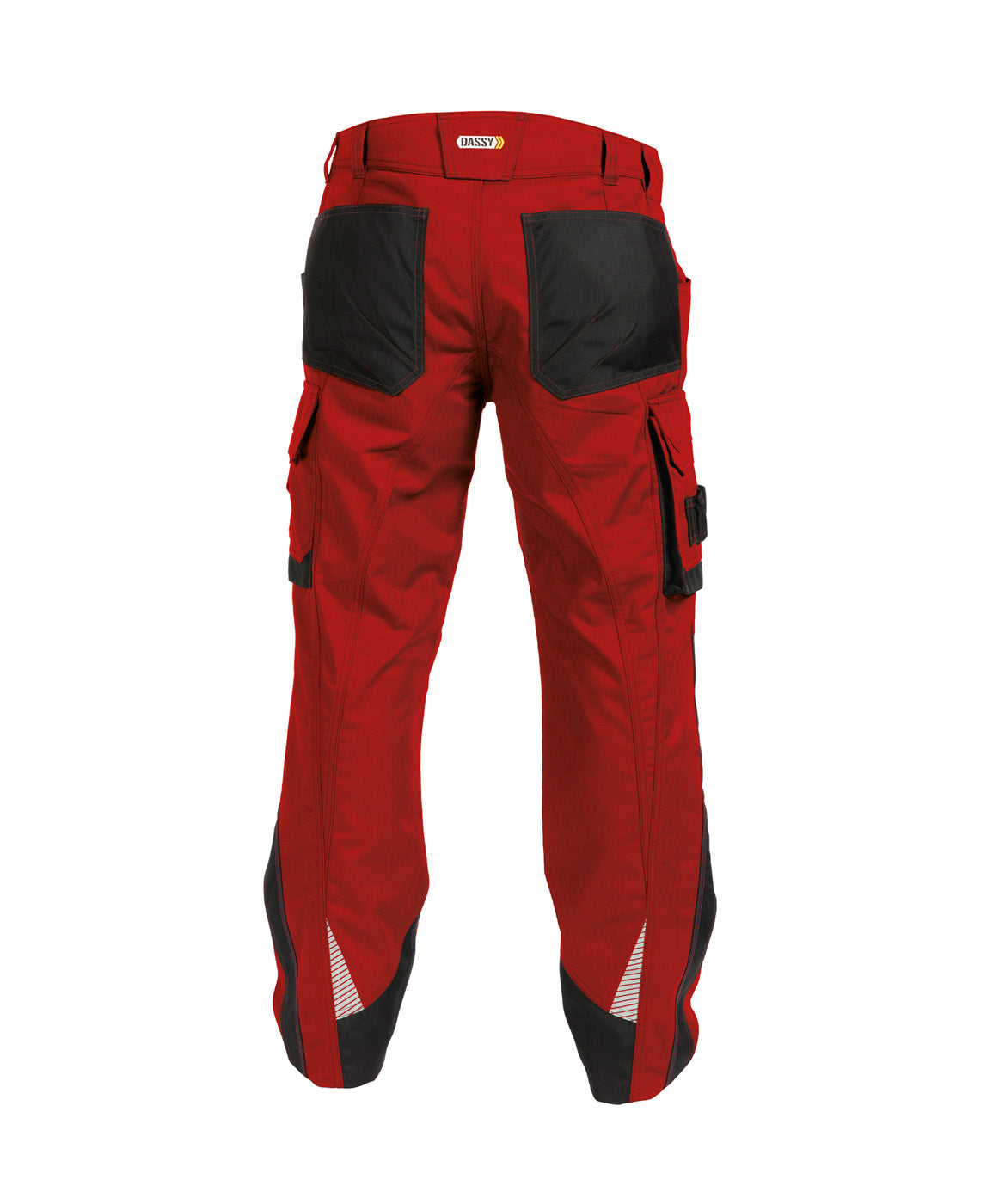 DASSY® Nova Bundhose mit Kniepolstertaschen rot/schwarz