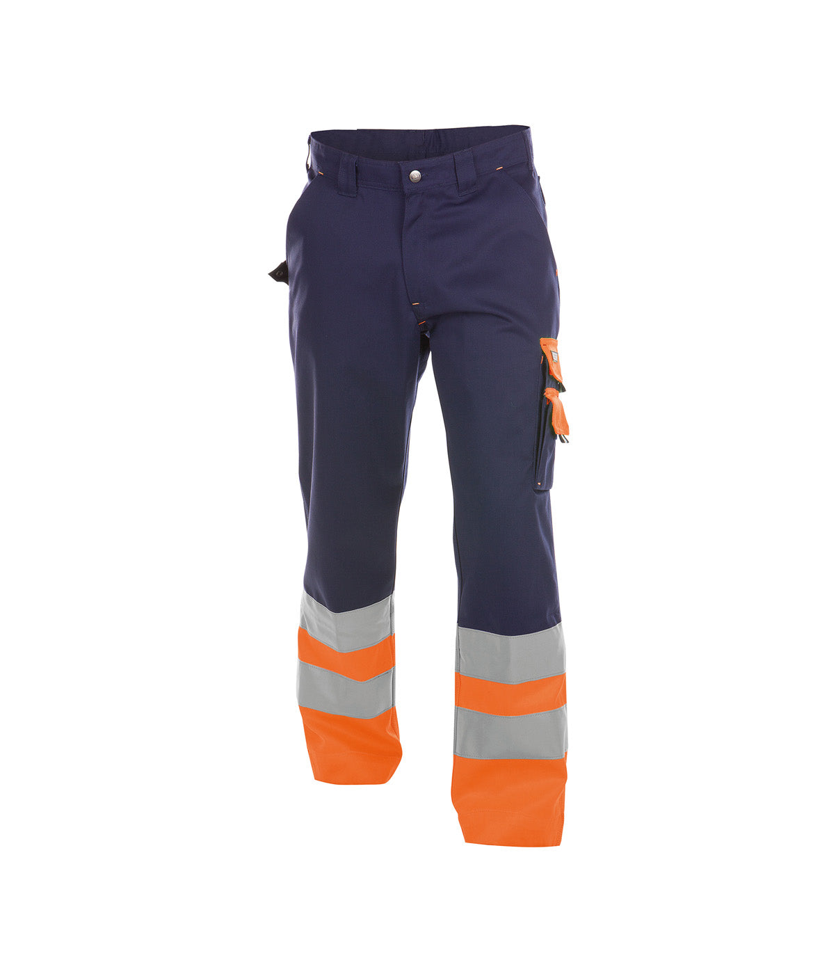 DASSY® Omaha Warnschutz Bundhose dunkelblau/neonorange