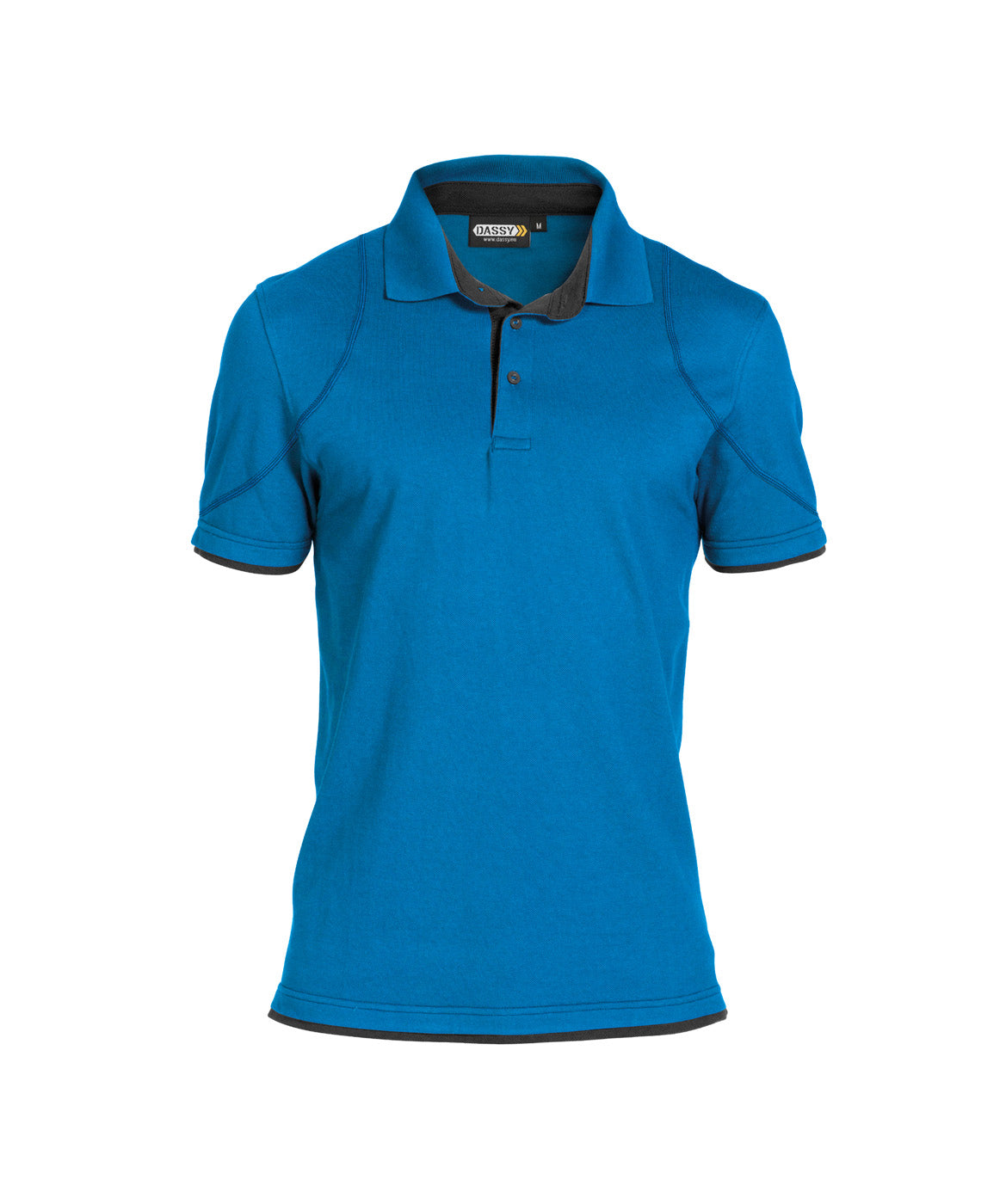 DASSY® Orbital Poloshirt azurblau/anthrazitgrau