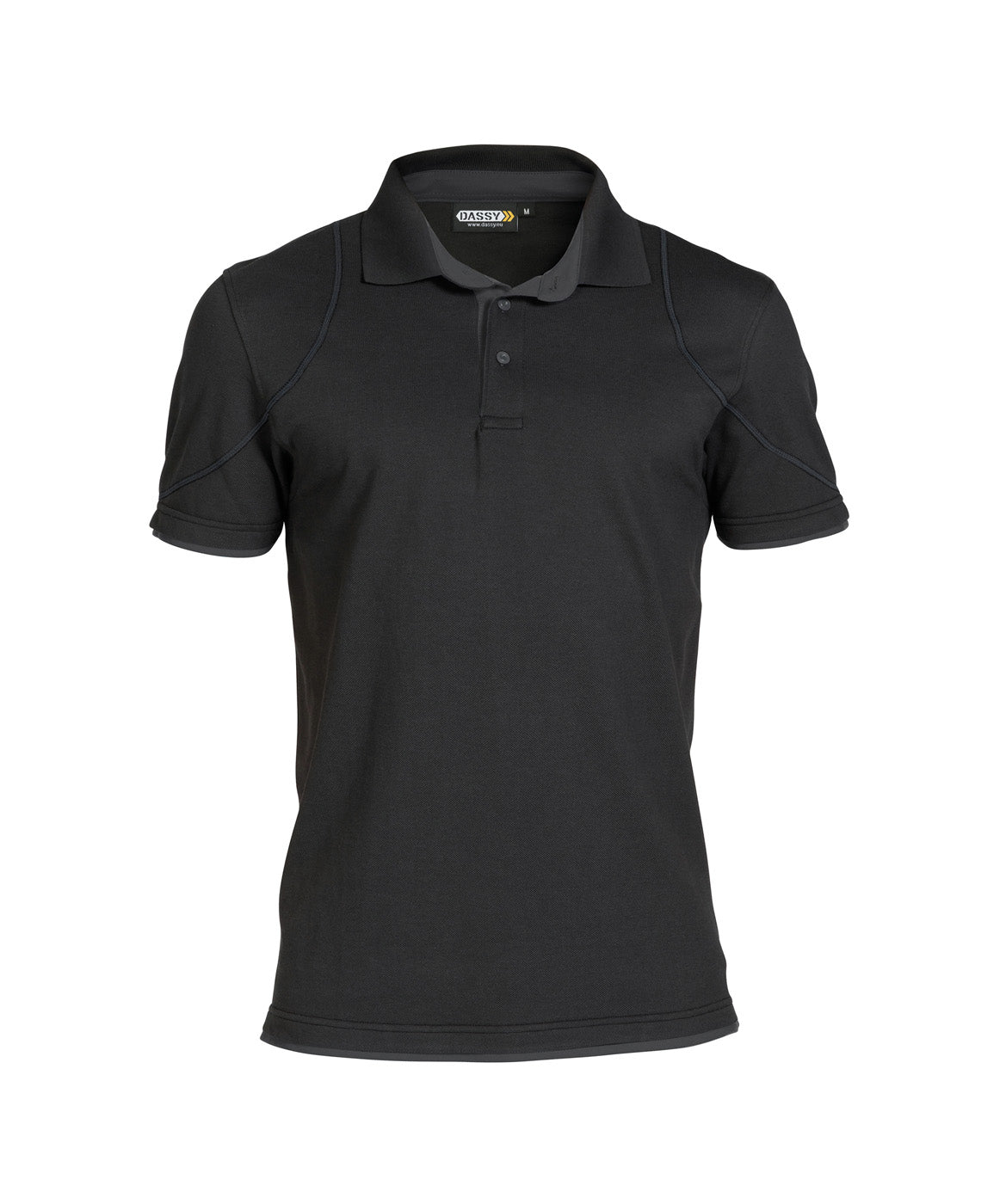 DASSY® Orbital Poloshirt schwarz/anthrazitgrau