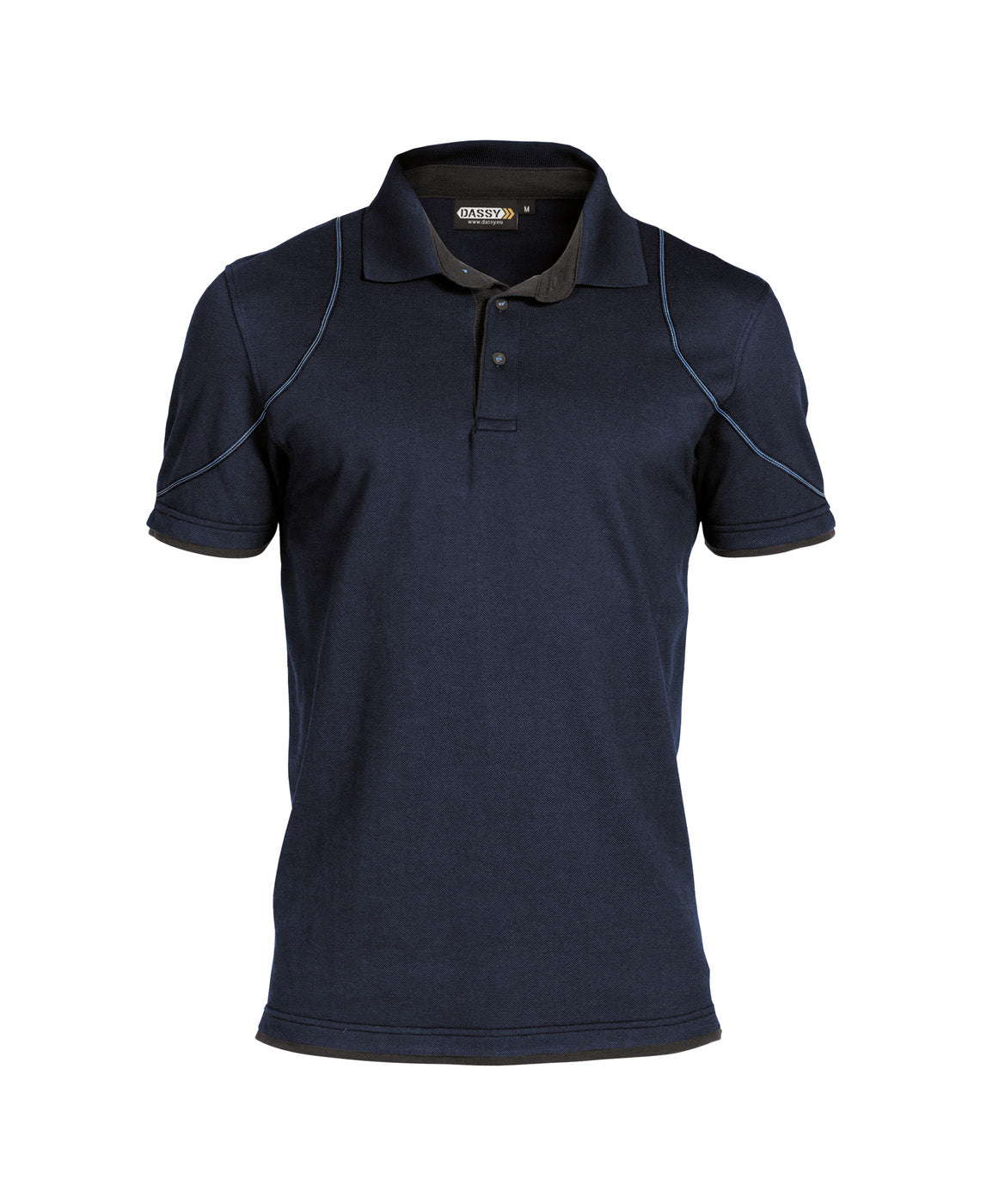 DASSY® Orbital Poloshirt nachtblau/anthrazitgrau