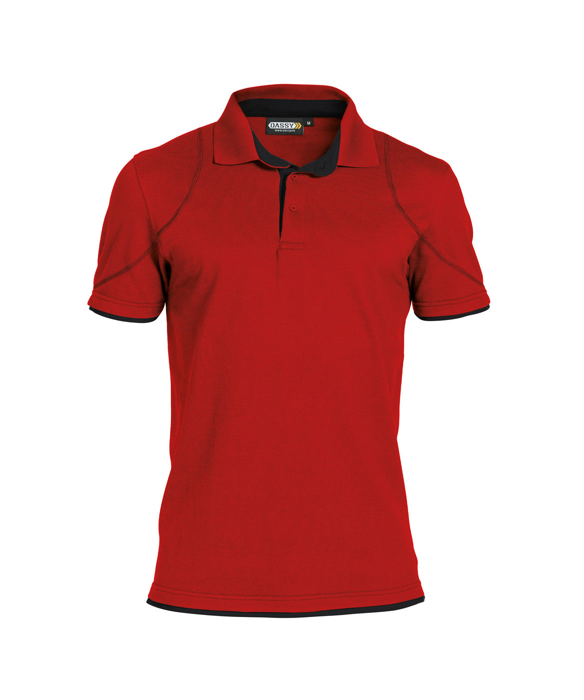 DASSY® Orbital Poloshirt rot/schwarz