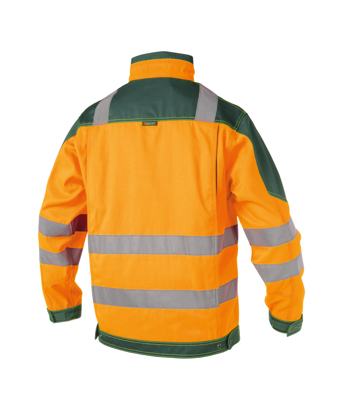 DASSY® Orlando Warnschutz Arbeitsjacke neonorange/flaschengrün