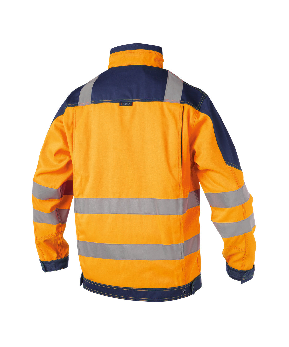 DASSY® Orlando Warnschutz Arbeitsjacke neonorange/dunkelblau