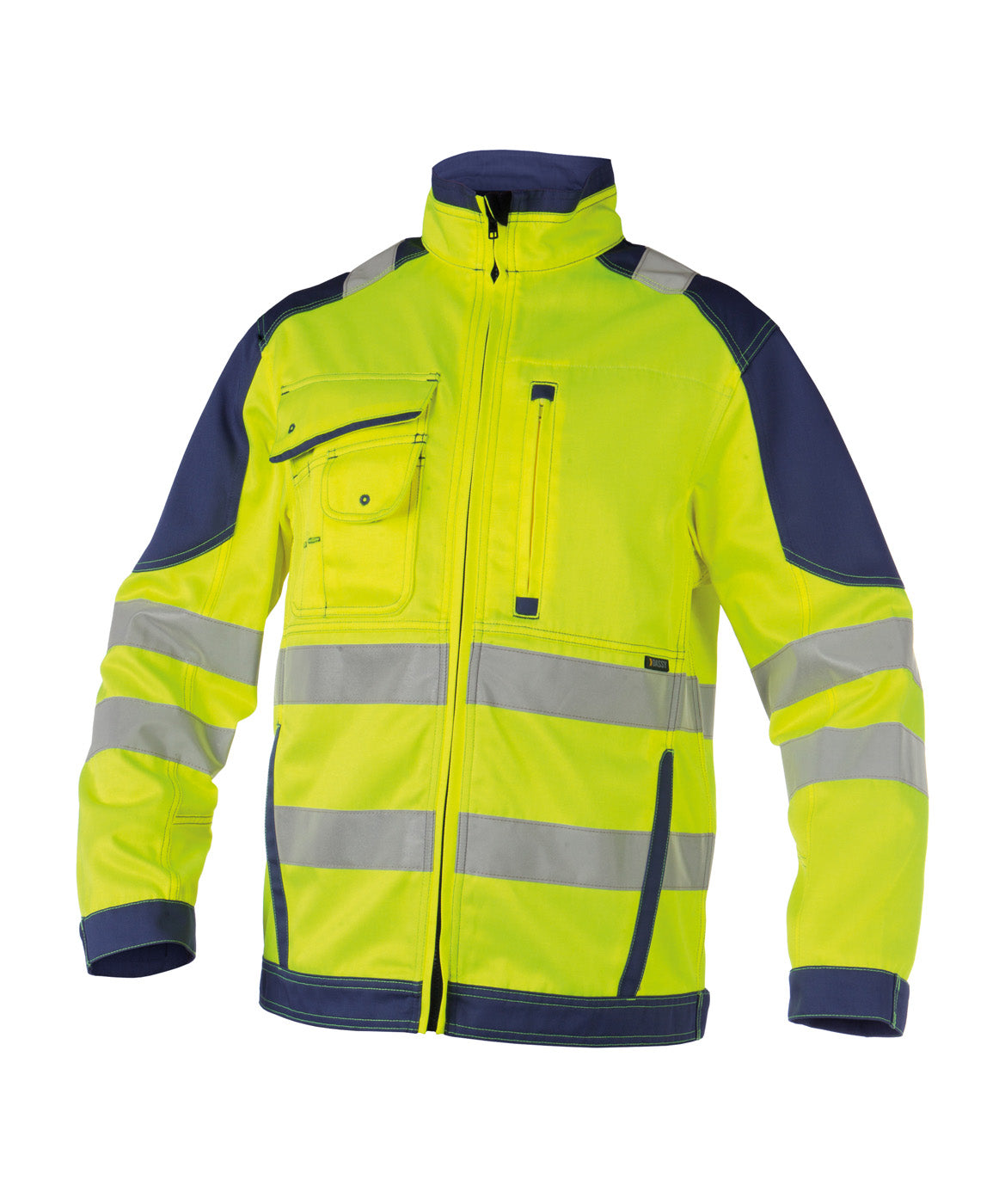 DASSY® Orlando Warnschutz Arbeitsjacke neongelb/dunkelblau