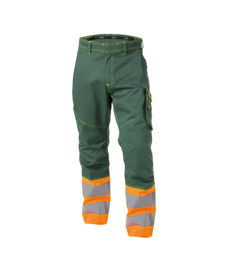 DASSY® Phoenix Warnschutz Bundhose flaschengrün/neonorange