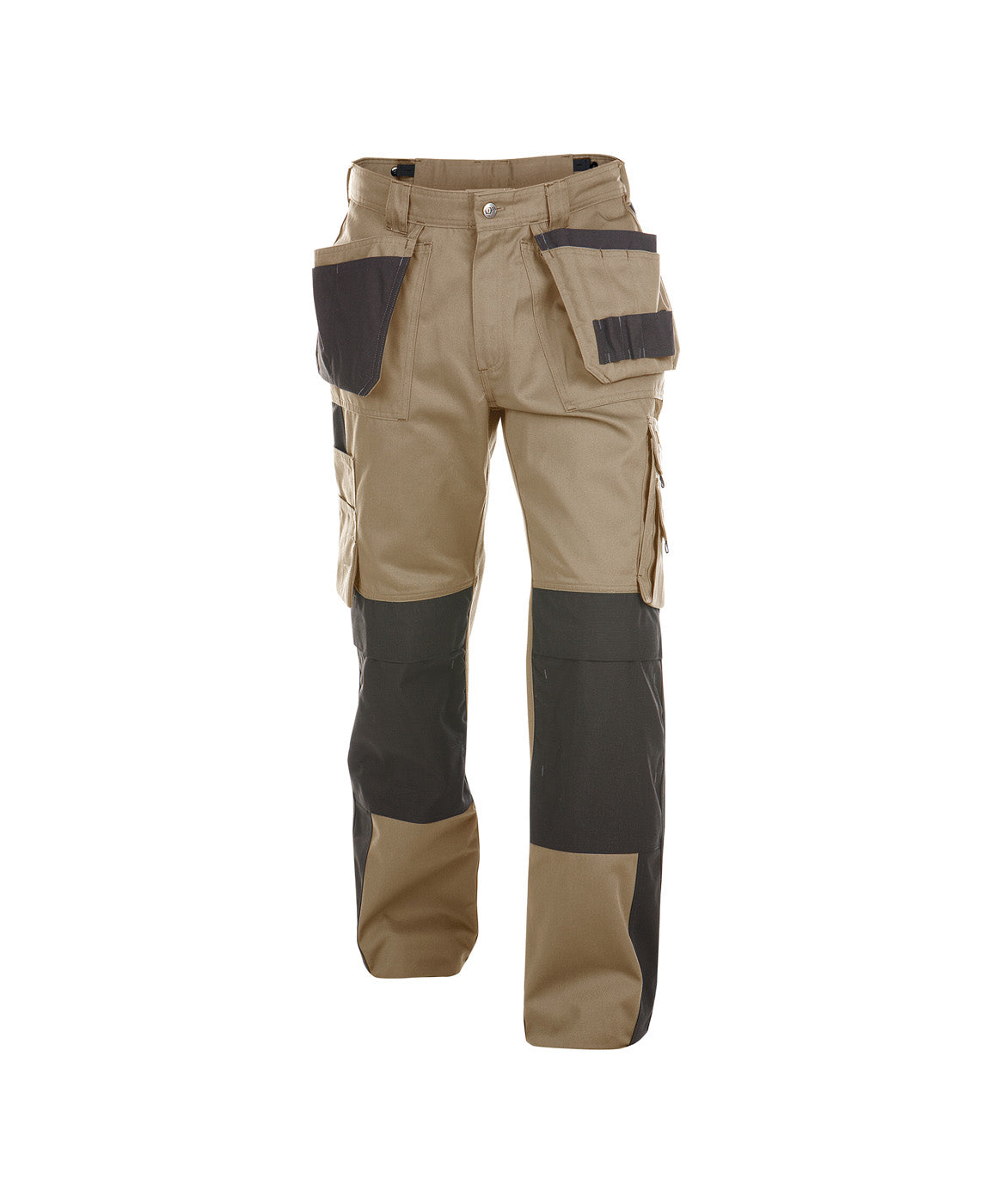 DASSY® Seattle Zweifarbige Multitaschen-Bundhose mit Kniepolstertaschen khaki/schwarz