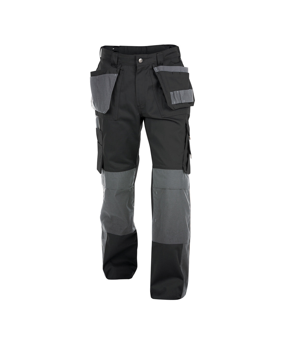 DASSY® Seattle Zweifarbige Multitaschen-Bundhose mit Kniepolstertaschen schwarz/zementgrau