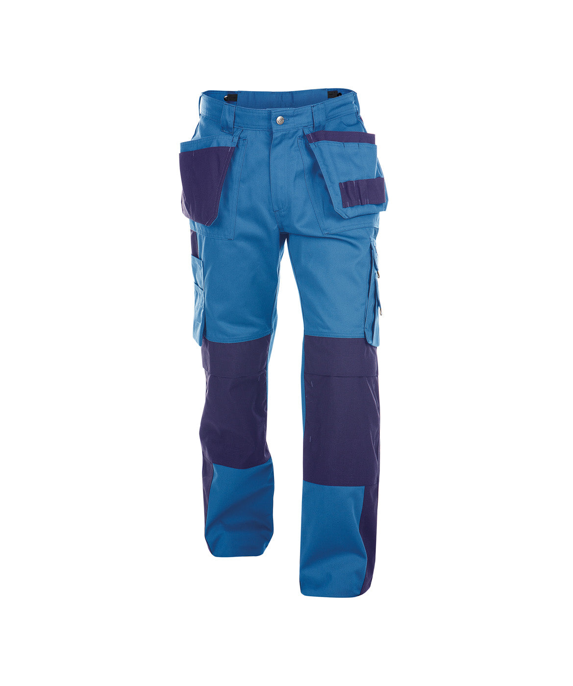DASSY® Seattle Zweifarbige Multitaschen-Bundhose mit Kniepolstertaschen kornblau/dunkelblau