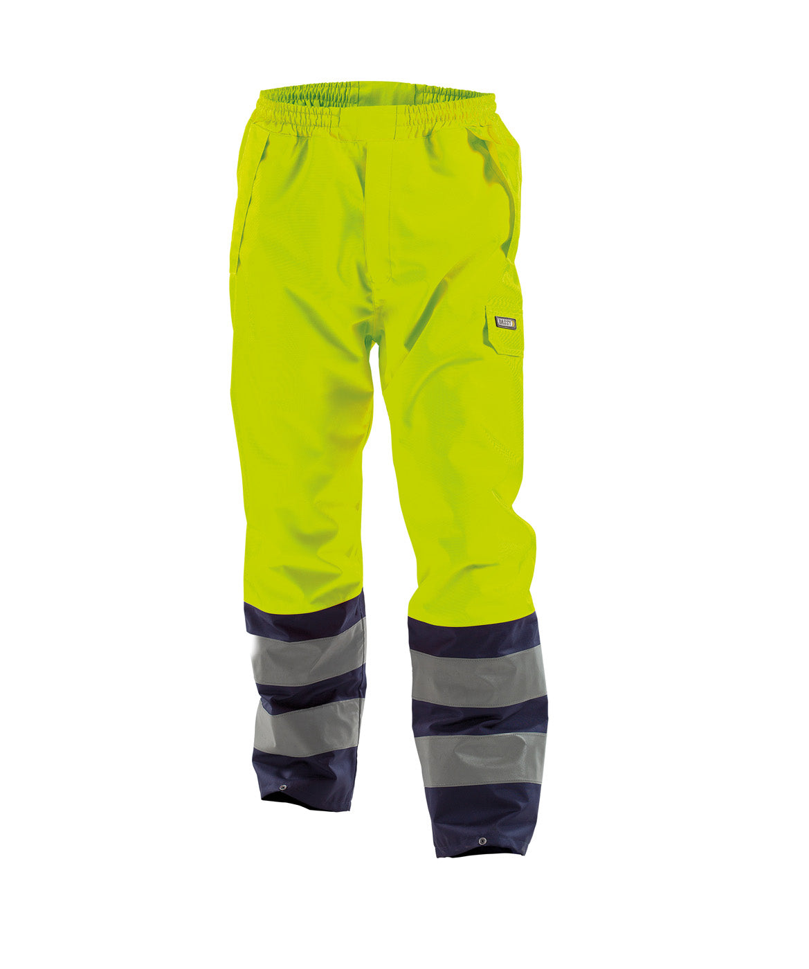 DASSY® Sola Warnschutz Regen- Bundhose neongelb/dunkelblau
