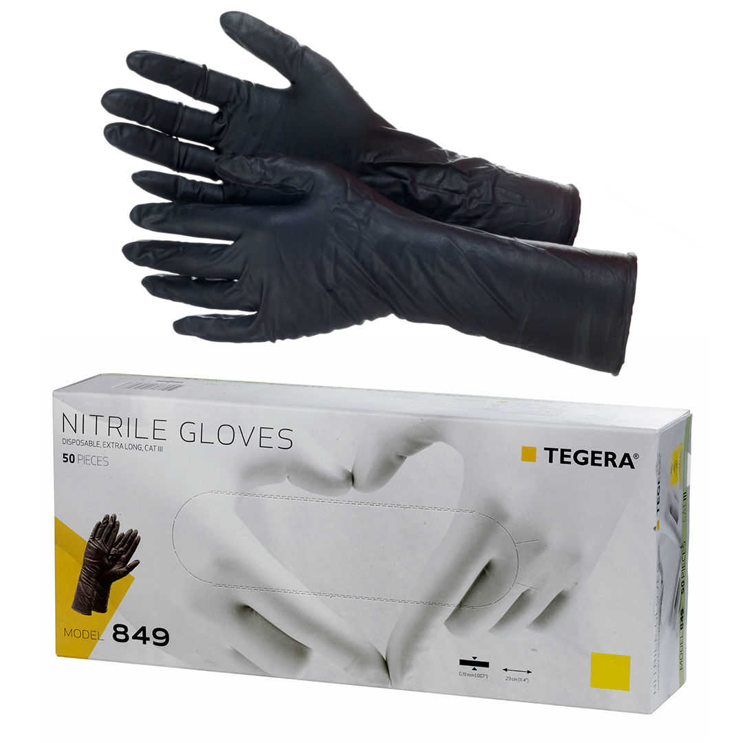 Tegera 849 Einweghandschuhe schwarz Nitril
