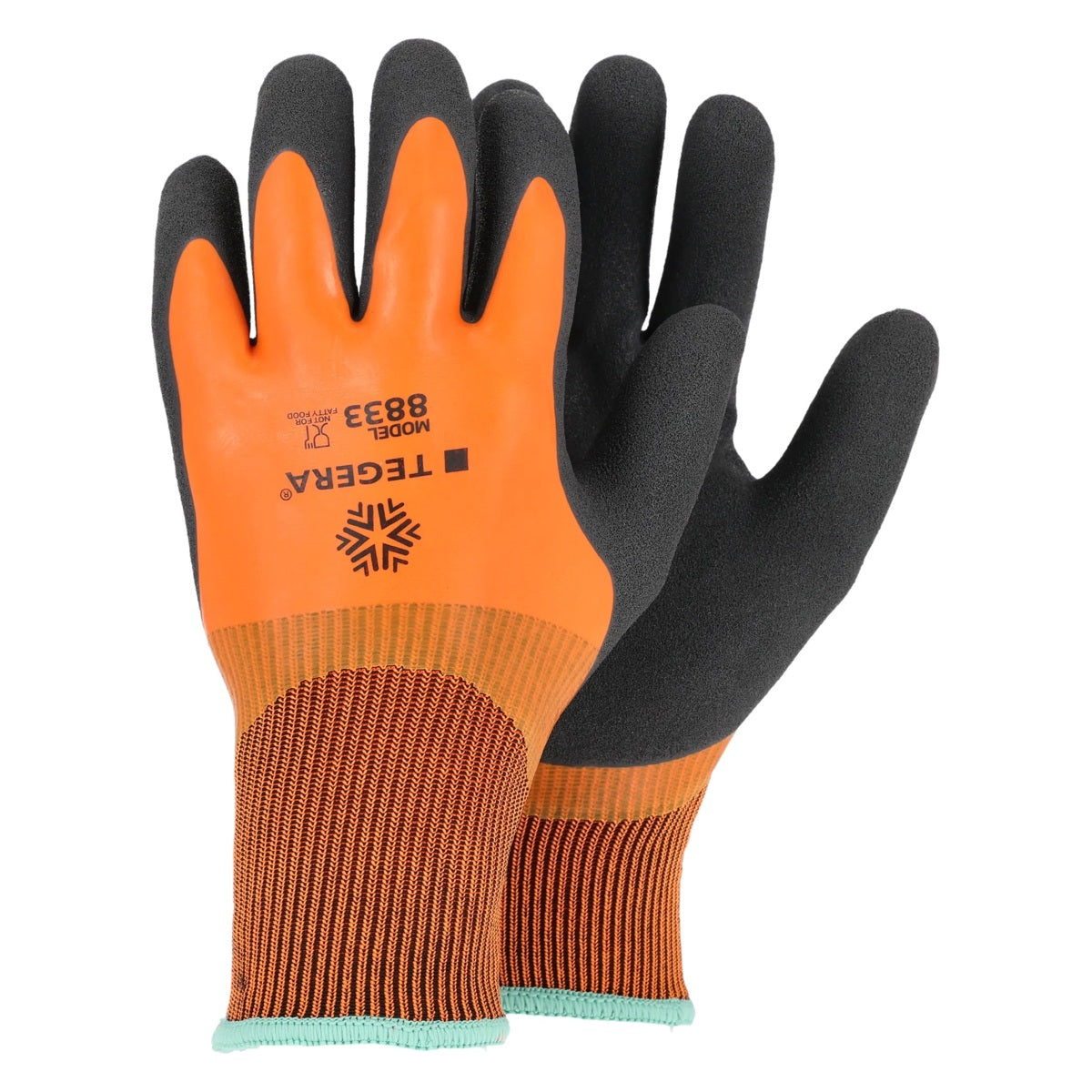 Tegera 8833 wasserdichte Winterhandschuhe – Paar mit Handrücken und Latex-Handfläche