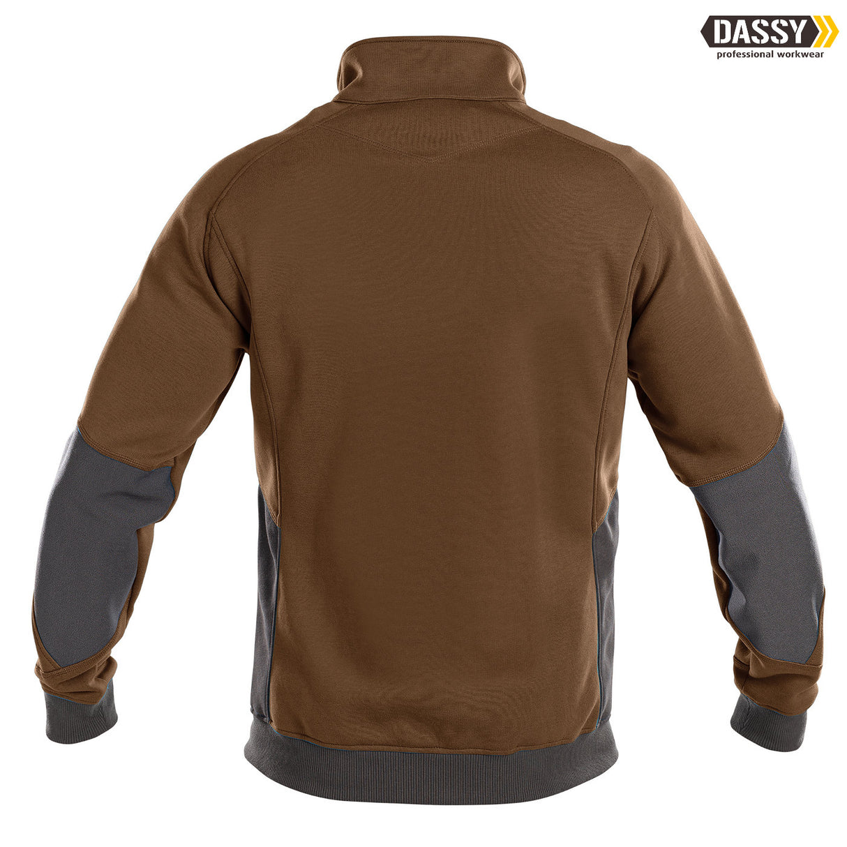DASSY® Velox Sweatshirt Jacke D-Flex lehmbraun grau
