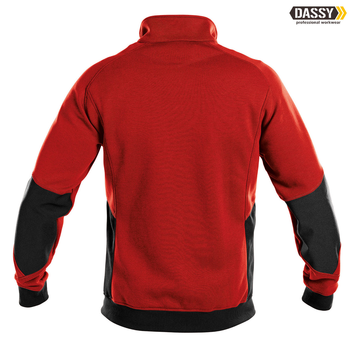 DASSY® Velox Sweatshirt Jacke D-Flex rot schwarz