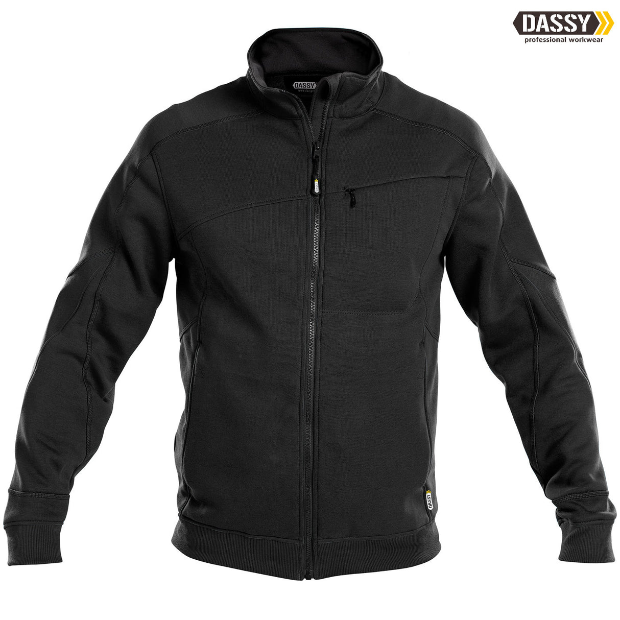DASSY® Velox Sweatshirt Jacke D-Flex schwarz