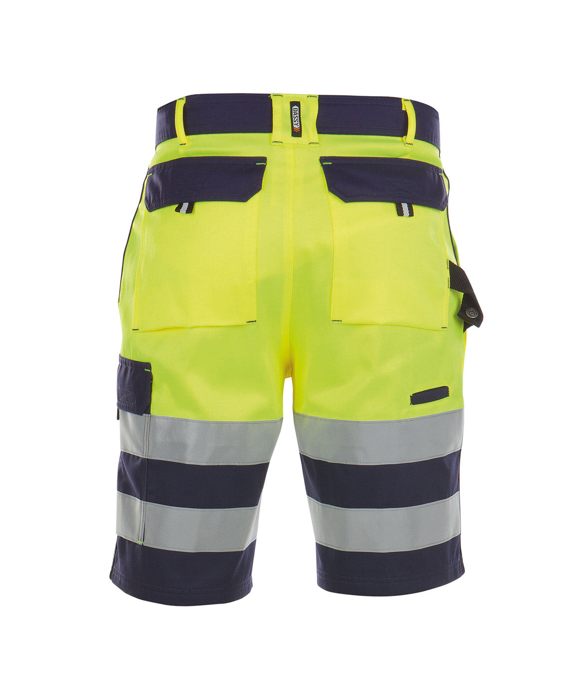 DASSY® Venna Warnschutz Arbeitsshort dunkelblau/neongelb