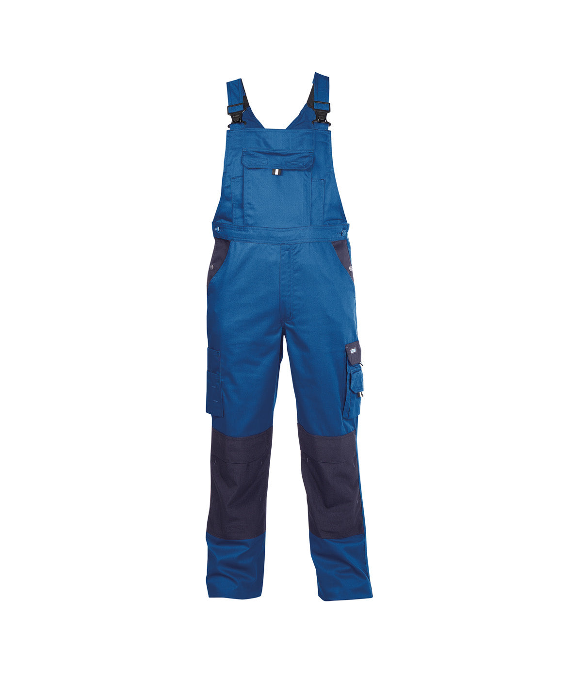 DASSY® Versailles Zweifarbige Latzhose mit Kniepolstertaschen kornblau/dunkelblau