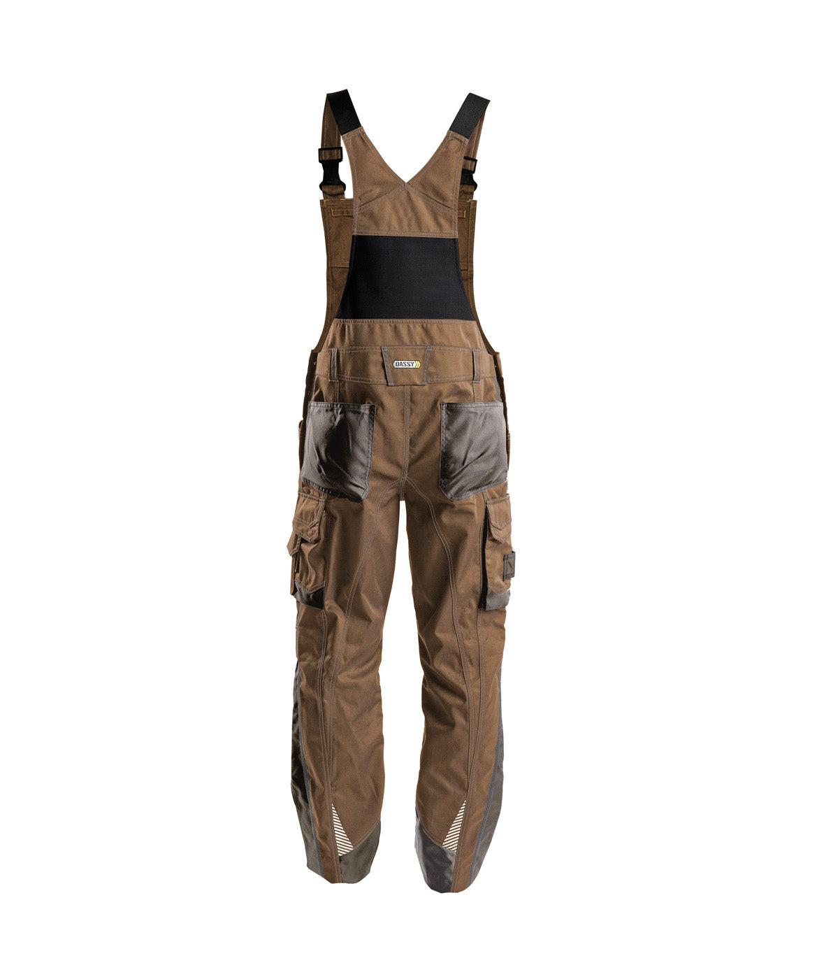 DASSY® Voltic Latzhose mit Kniepolstertaschen lehmbraun/anthrazitgrau