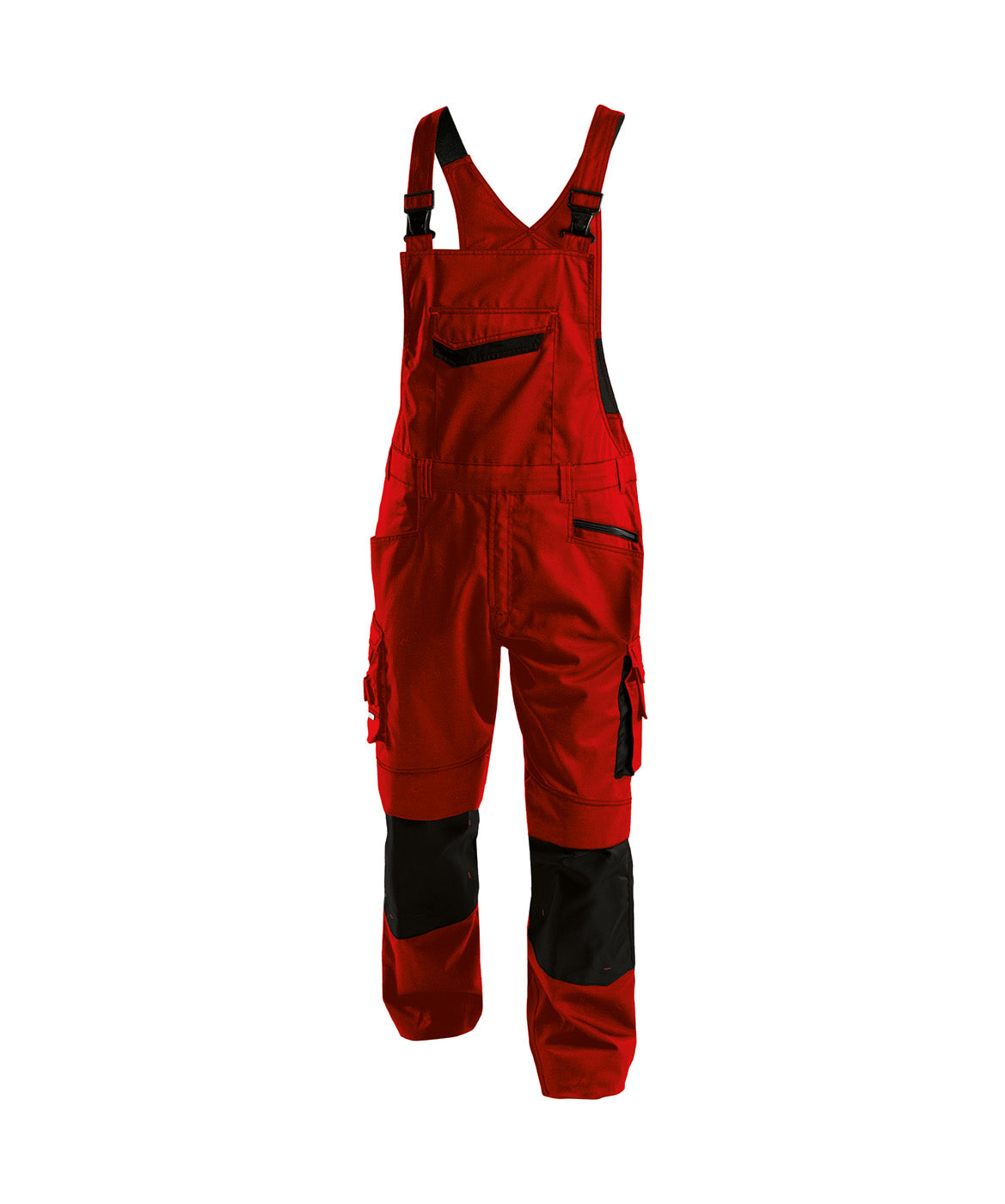 DASSY® Voltic Latzhose mit Kniepolstertaschen rot/schwarz