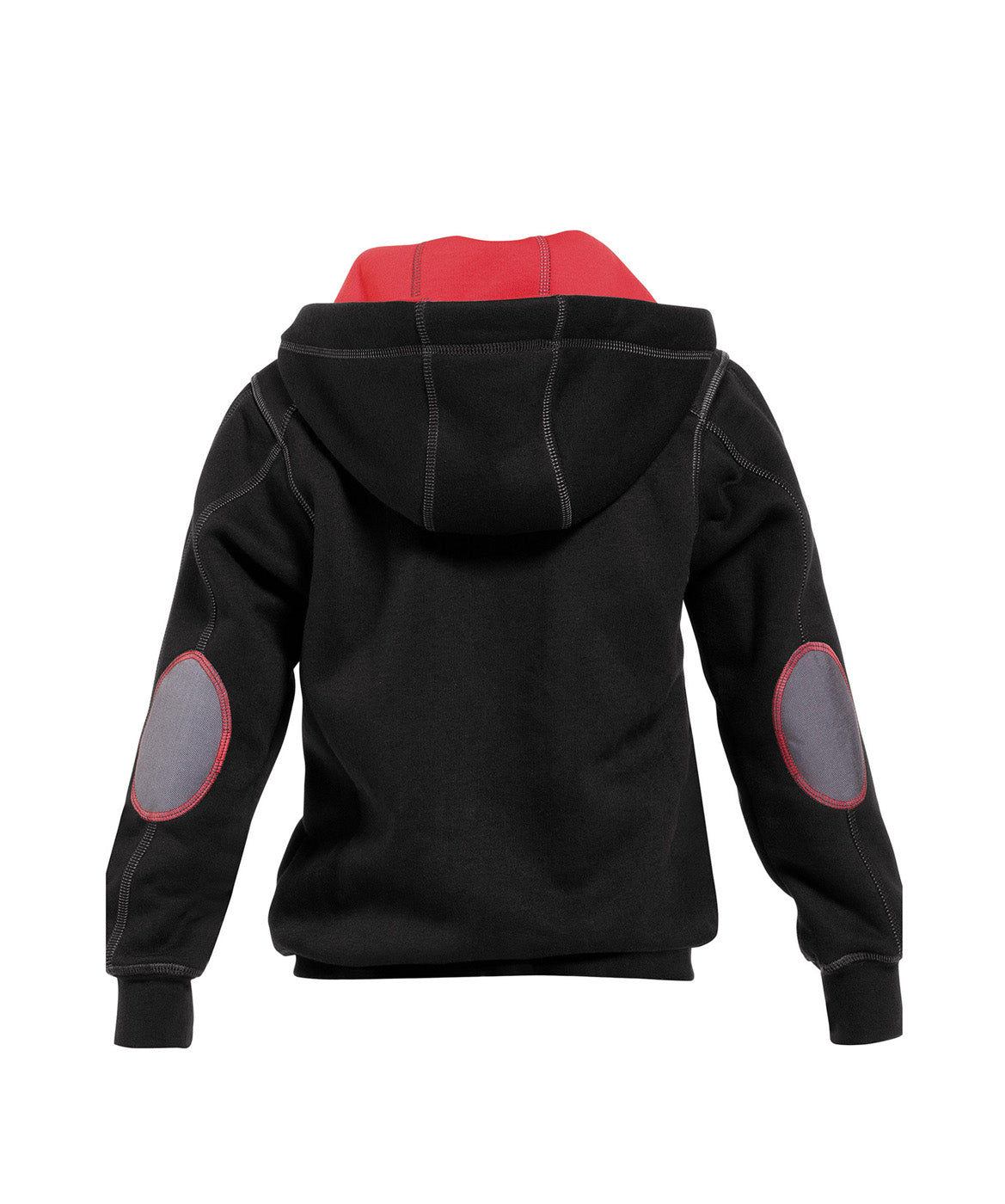 DASSY® Watson Kids Kapuzensweatshirt mit langem Reißverschluss schwarz/rot