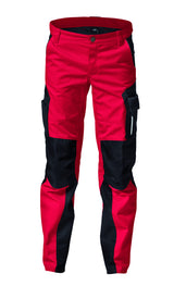 FHB HUGO Arbeitshose Kinder  rot/schwarz