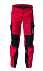 FHB HUGO Arbeitshose Kinder  rot/schwarz