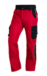 FHB BRUNO Arbeitshose rot/schwarz