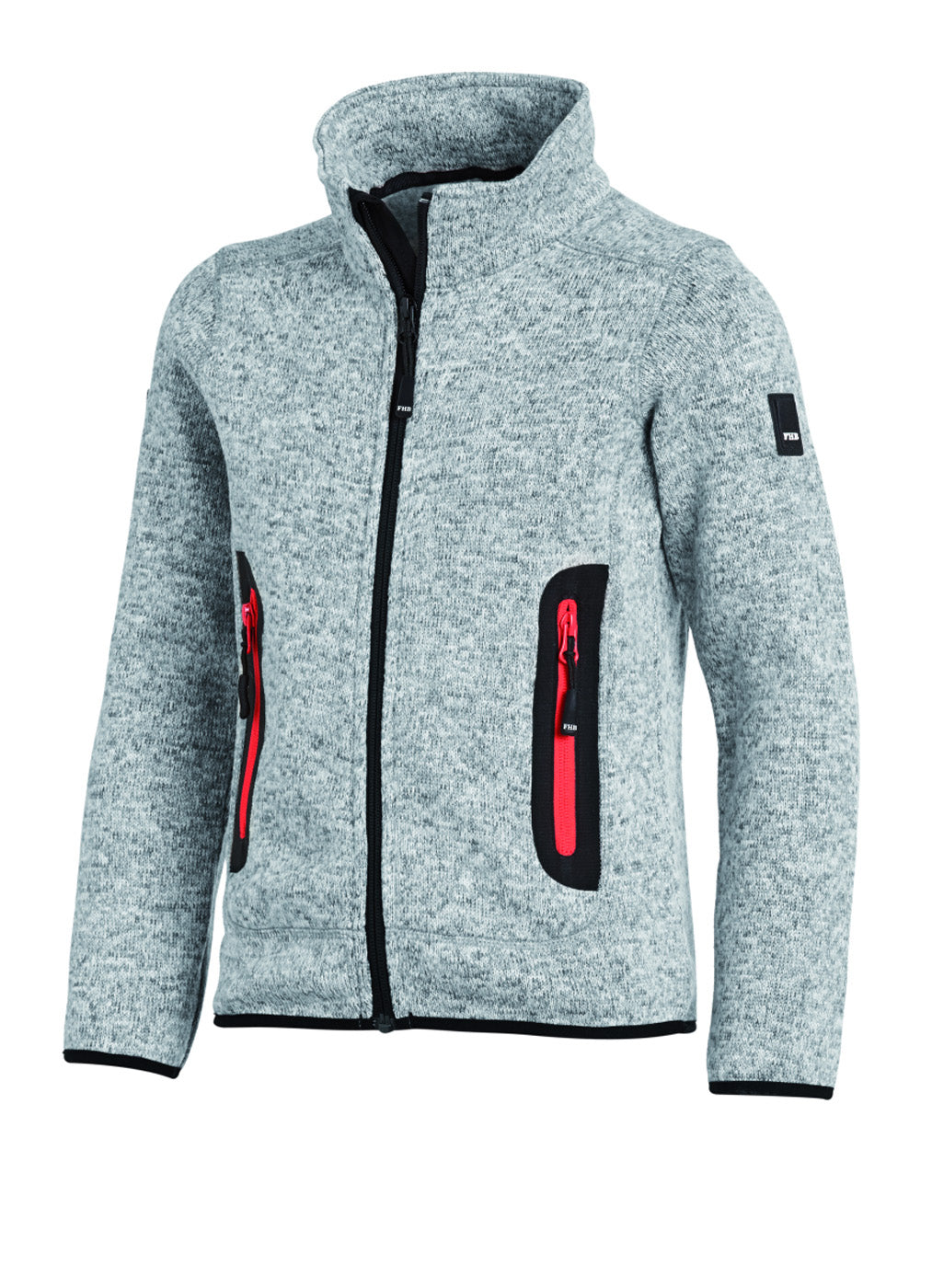 FHB MATS Strick-Fleece-Jacke Kinder  grau