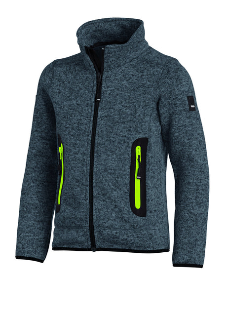 FHB MATS Strick-Fleece-Jacke Kinder  anthrazit