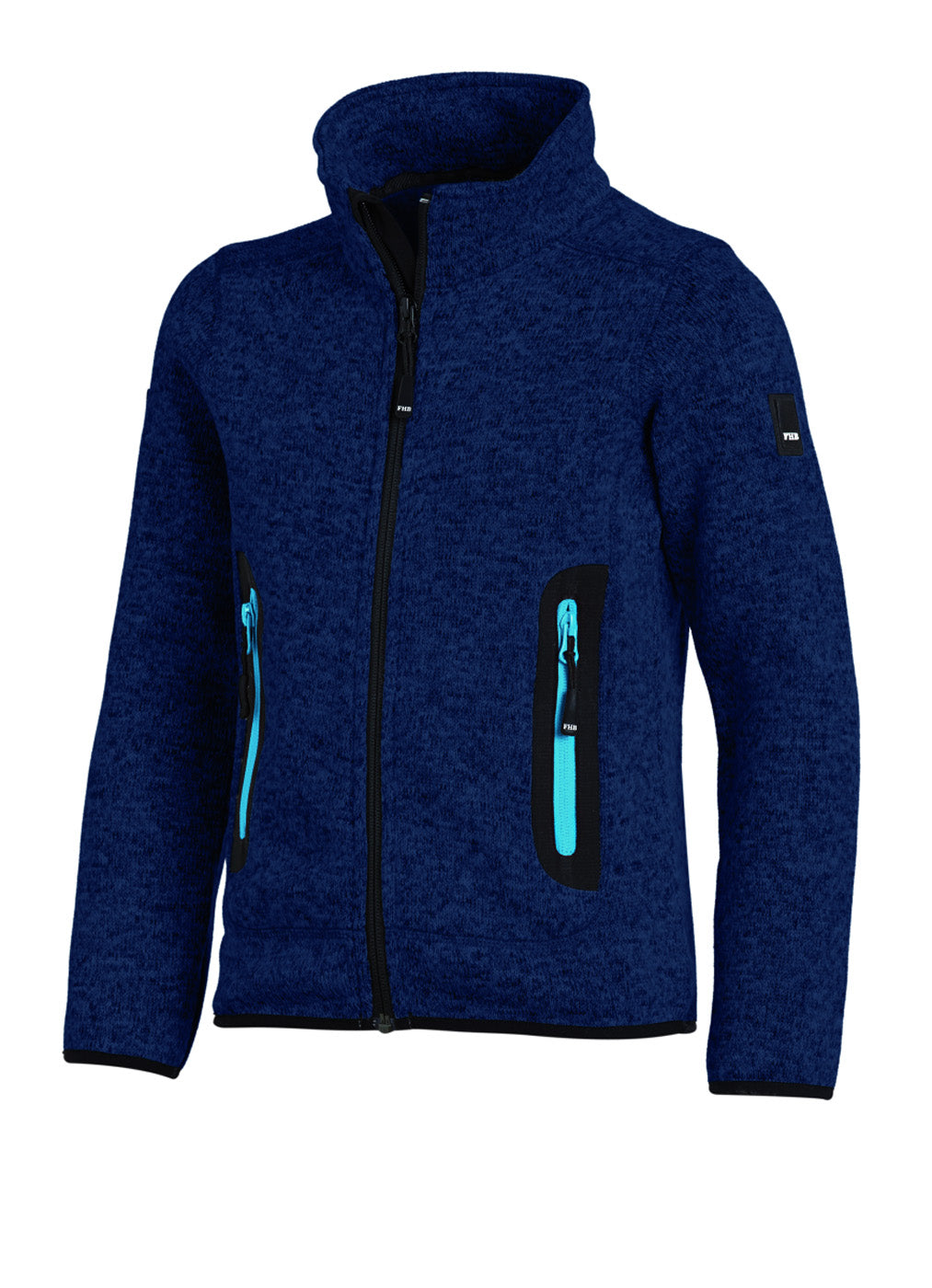 FHB MATS Strick-Fleece-Jacke Kinder  marine
