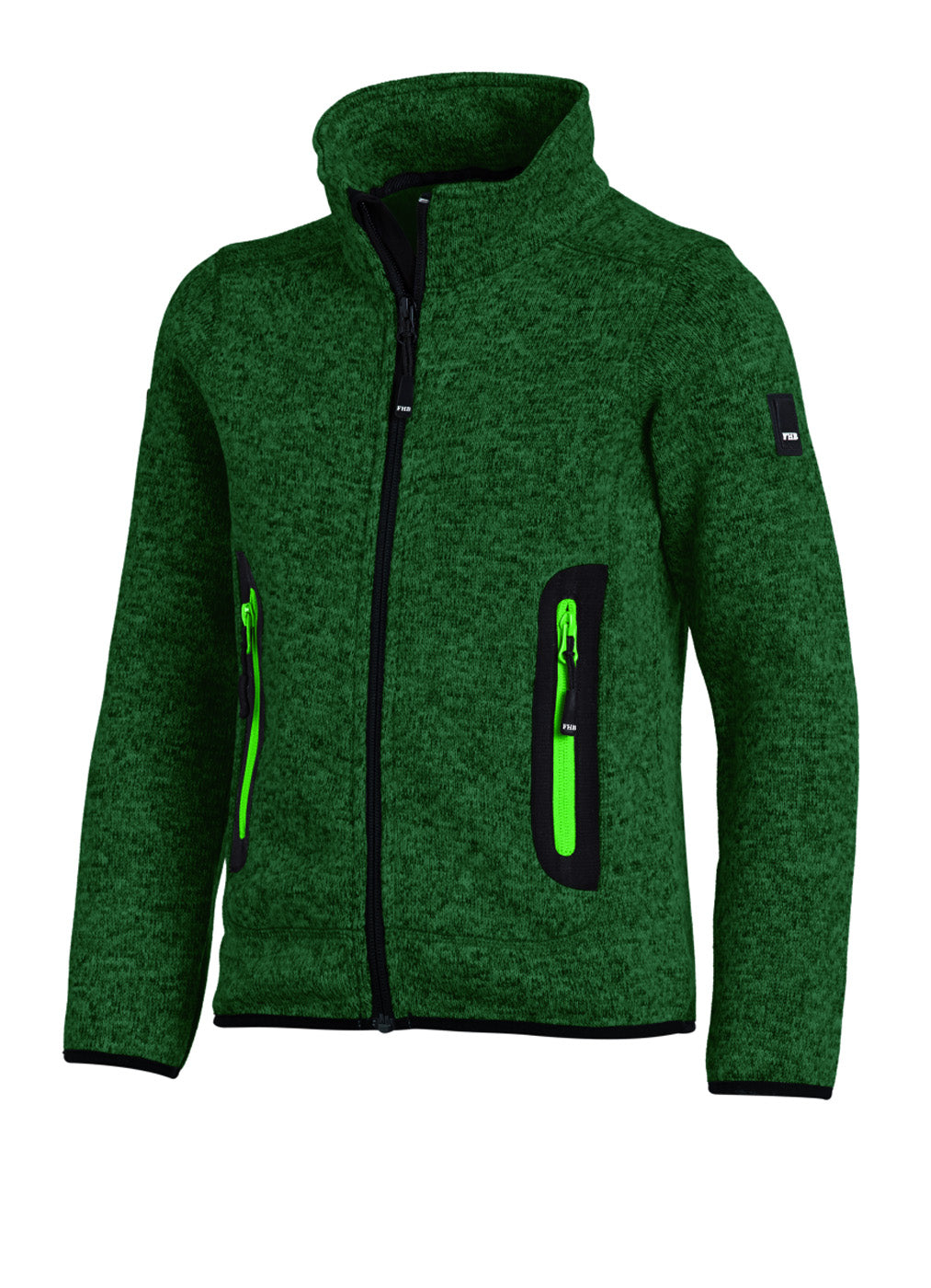 FHB MATS Strick-Fleece-Jacke Kinder  grün