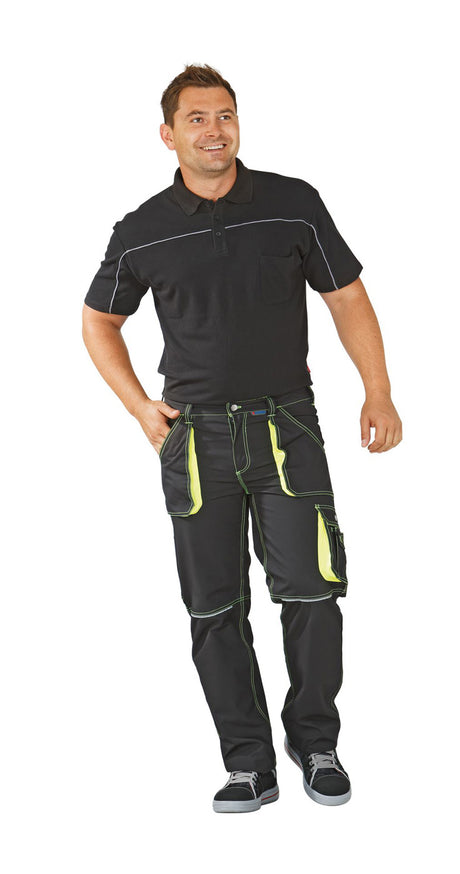 Planam Bundhose Basalt Neon anthrazit/gelb