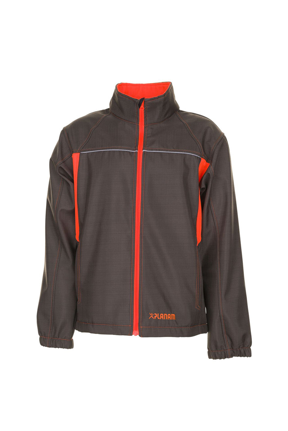 Planam Softsjacke Basalt Neon oliv/orange