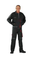 Planam Bundjacke Basalt anthrazit/rot