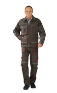 Planam Bundjacke Basalt oliv/rot