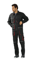 Planam Bundhose Basalt anthrazit/rot