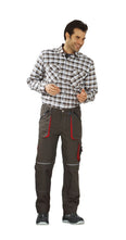 Planam Bundhose Basalt oliv/rot