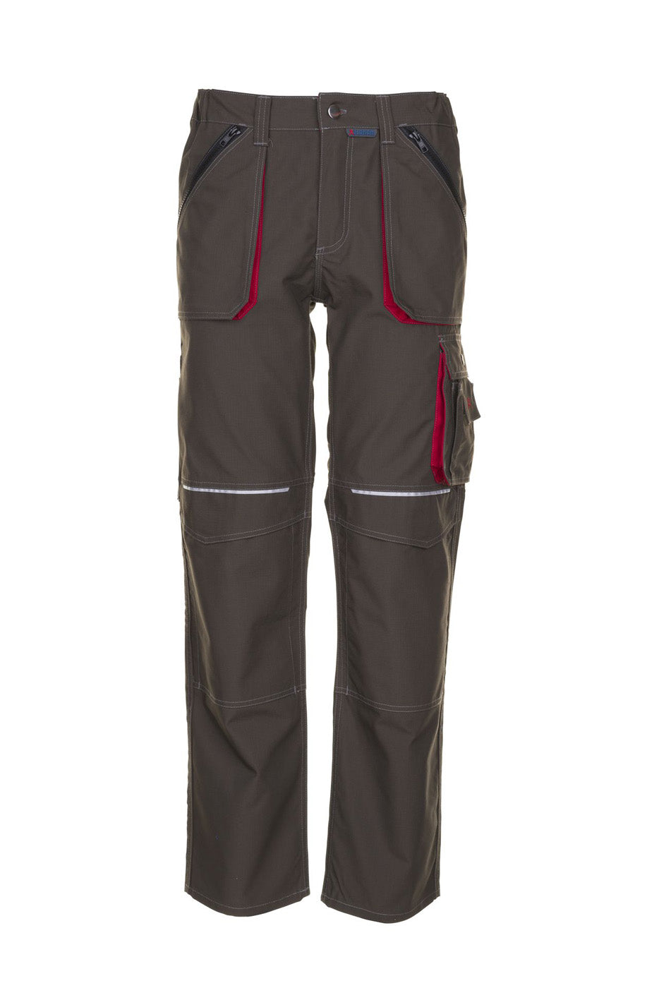 Planam Bundhose Basalt oliv/rot