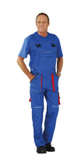 Planam Latzhose Basalt kornblau/rot