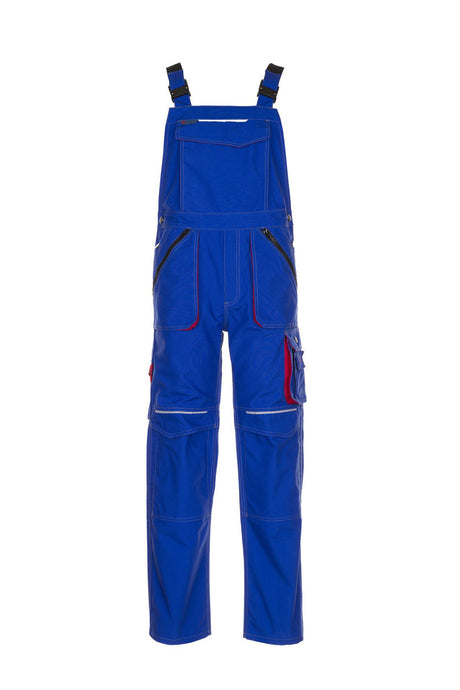 Planam Latzhose Basalt kornblau/rot