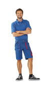 Planam Shorts Basalt kornblau/rot