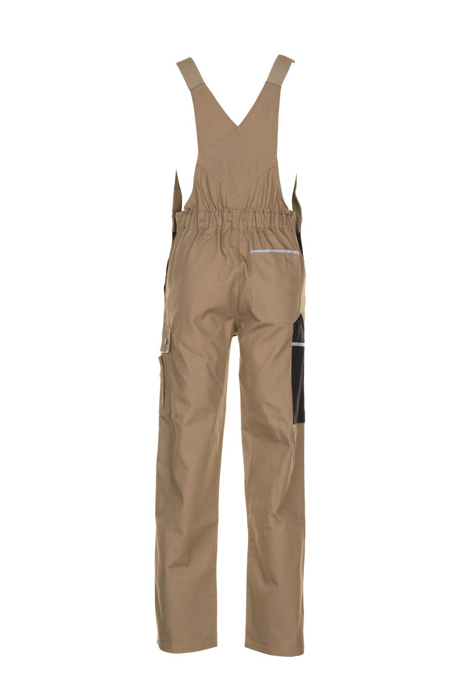 Planam Latzhose Canvas 320 khaki/schwarz