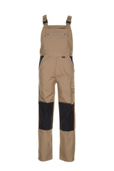 Planam Latzhose Canvas 320 khaki/schwarz