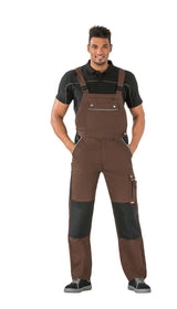 Planam Latzhose Canvas 320 braun/schwarz