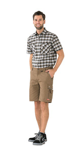 Planam Shorts Canvas 320 khaki/schwarz