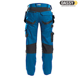 DASSY FLUX Arbeitshose Stretch azurblau anthrazitgrau