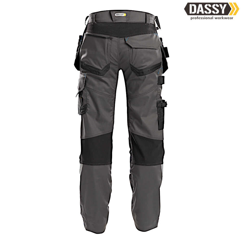 DASSY FLUX Arbeitshose Stretch anthrazitgrau schwarz