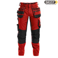 DASSY FLUX Arbeitshose Stretch rot schwarz